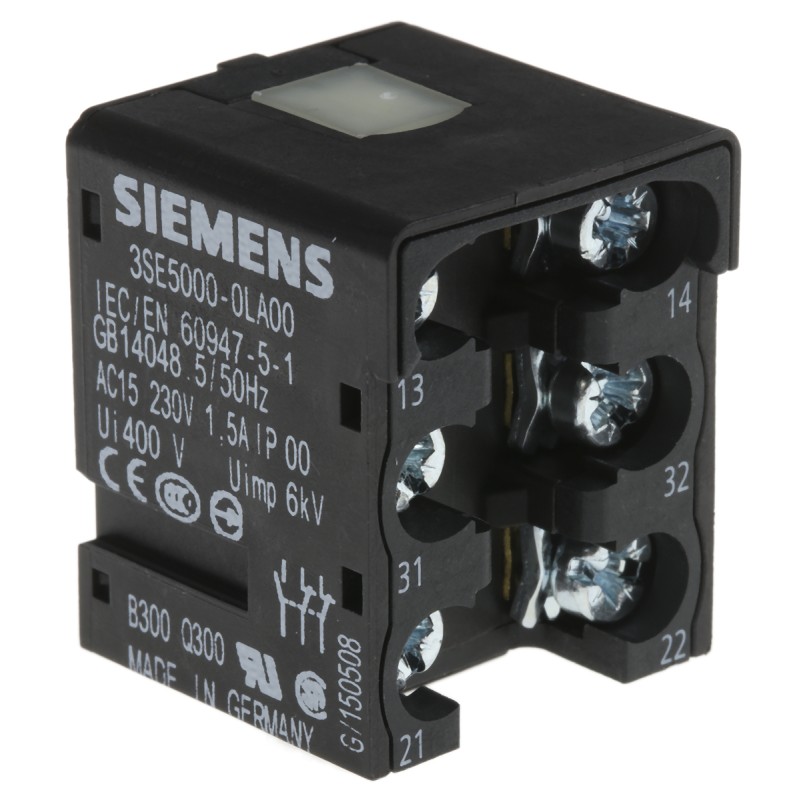 1 pcs - Siemens Contact Block, 3SE5, 1NO, 2NC
