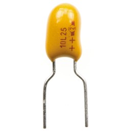 5 pcs - Vishay 10μF MnO2 Tantalum Capacitor 25V dc, 489D Series