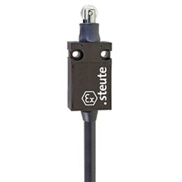 1 pcs - Steute Ex 14 Series Roller Plunger Limit Switch, 2NC, IP65, DPST, Thermoplastic Housing, 250V ac Max, 250 V ac 6 A, 230