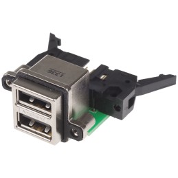 20 pcs - Amphenol ICC Right Angle, Through Hole, Socket Type A USB Connector