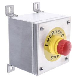 1 pcs - Craig & Derricott EMS Series Twist Release Emergency Stop Push Button, Surface Mount, 1NC, IP65