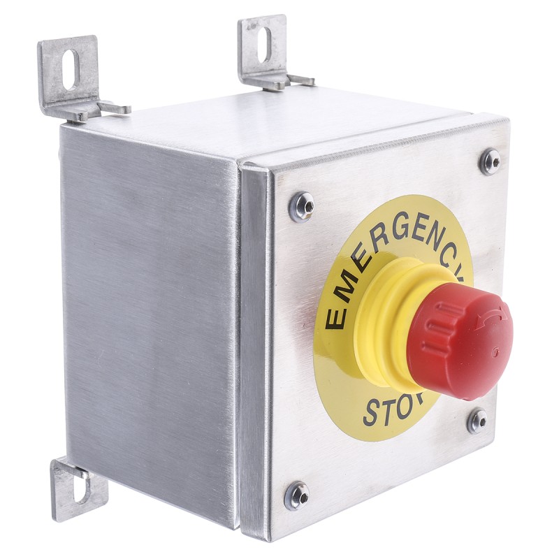 1 pcs - Craig & Derricott EMS Series Twist Release Emergency Stop Push Button, Surface Mount, 1NC, IP65