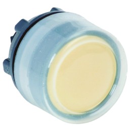 1 pcs - Schneider Electric Harmony XB5 Series Yellow Spring Return Push Button Head, 22mm Cutout, IP66, IP67