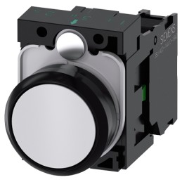 1 pcs - Siemens SIRIUS ACT Series Push Button Complete Unit, Panel Mount, 22mm Cutout, SPST