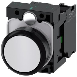 1 pcs - Siemens SIRIUS ACT Series Push Button Complete Unit, Panel Mount, 22mm Cutout, SPST