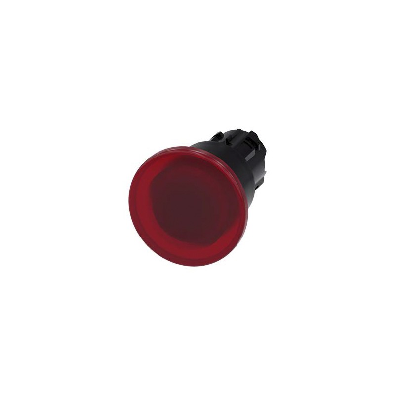 1 pcs - Siemens SIRIUS ACT Series Red Latching Push Button, 22mm Cutout, IP66, IP67, IP69K