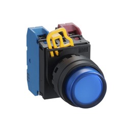 1 pcs - Idec YW Series Illuminated Push Button Complete Unit, Panel Mount, 22mm Cutout, SPST, IP65