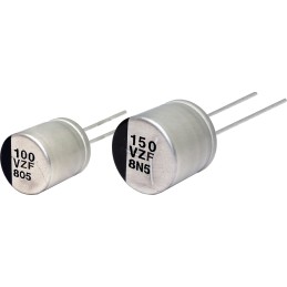 5 pcs - Panasonic 56μF Through Hole Polymer Capacitor, 50V dc