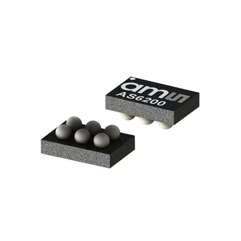 20 pcs - ams OSRAM Temperature and Humidity Sensor, Digital Output, Surface Mount, I2C, ±0.8°C, 6 Pins