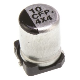 5 pcs - Panasonic 10μF Aluminium Electrolytic Capacitor 16V dc, Surface Mount - EEEFP1C100AR