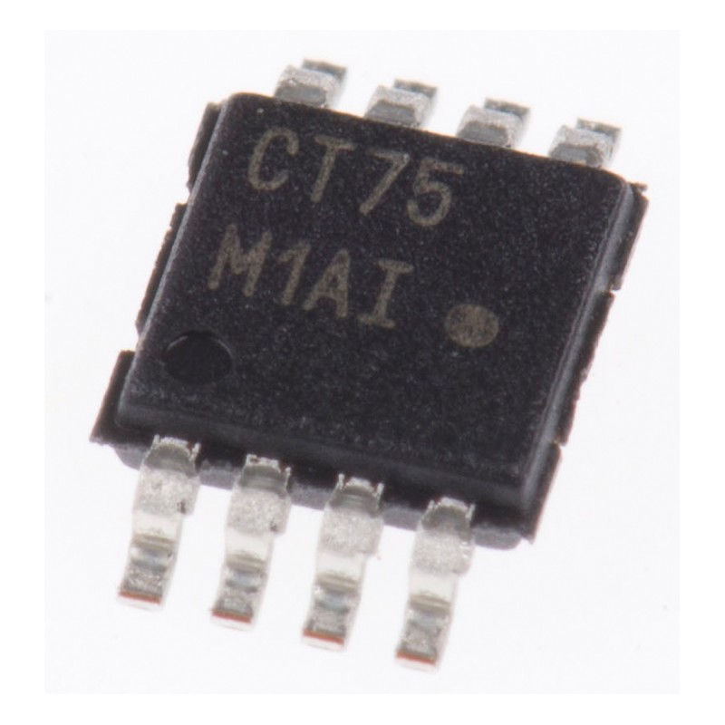 25 pcs - onsemi Temperature Sensor, Digital Output, Surface Mount, Serial-I2C, SMBus, ±1°C, 8 Pins