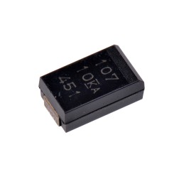 5 pcs - KEMET 100μF Surface Mount Polymer Capacitor, 10V dc