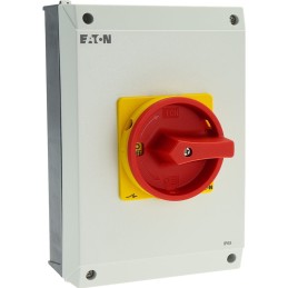 1 pcs - Eaton 6P Pole Surface Mount Isolator Switch - 63A Maximum Current, 22kW Power Rating, IP65