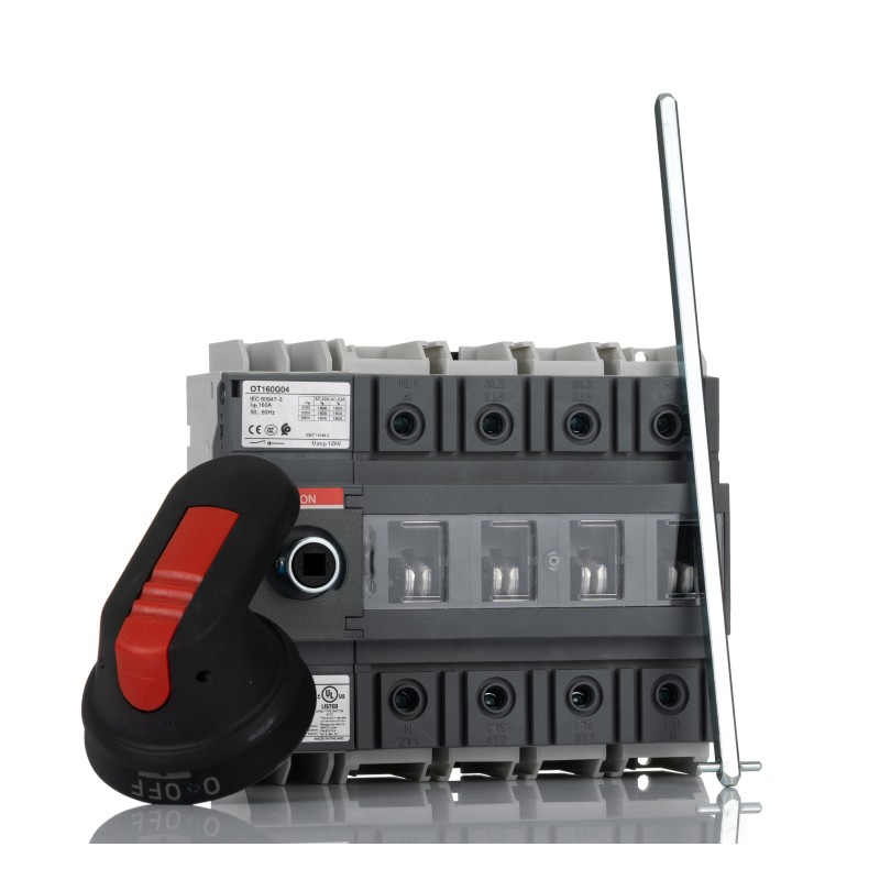 1 pcs - ABB 4P Pole Base Mounting Isolator Switch - 160A Maximum Current, 132kW Power Rating, IP20