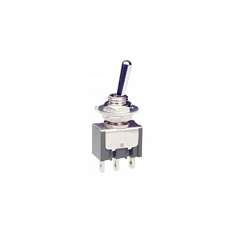 1 pcs - NKK Switches Toggle Switch, PCB Mount, (On)-Off-(On), SPDT, Solder Terminal, 30 V dc, 250V ac