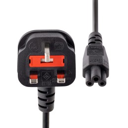 1 pcs - StarTech.com Right Angle Type G UK Plug to Straight IEC C19 Socket Power Cord, 2m
