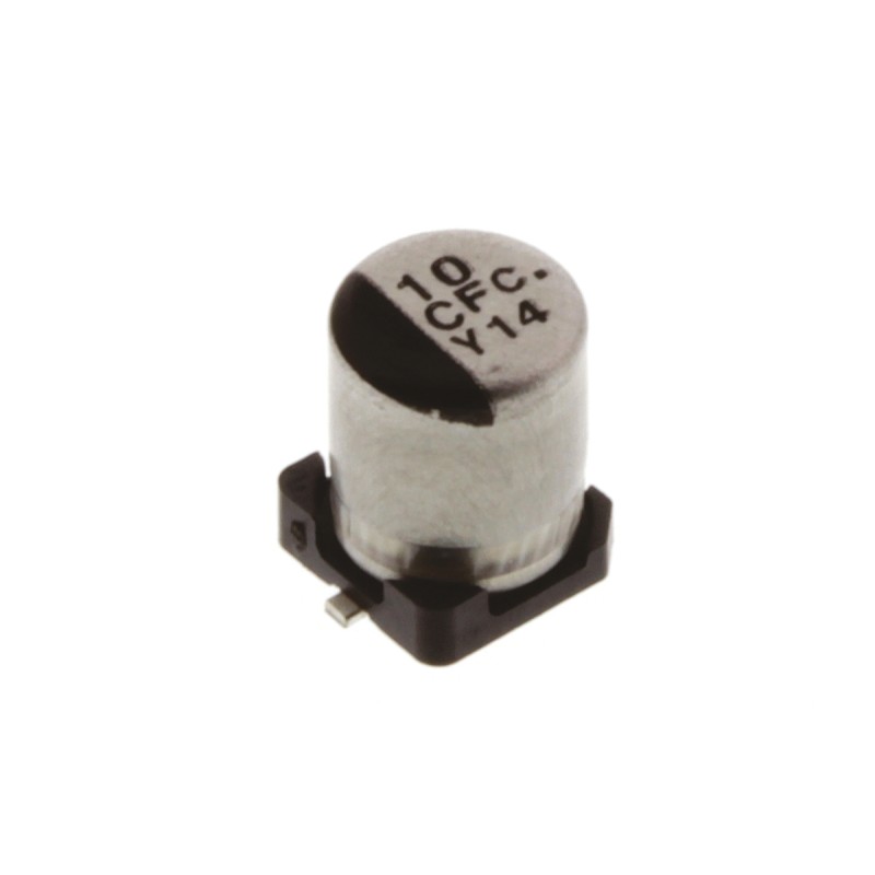 5 pcs - Panasonic 10μF Electrolytic Capacitor 16V dc, Surface Mount - EEEFC1C100R