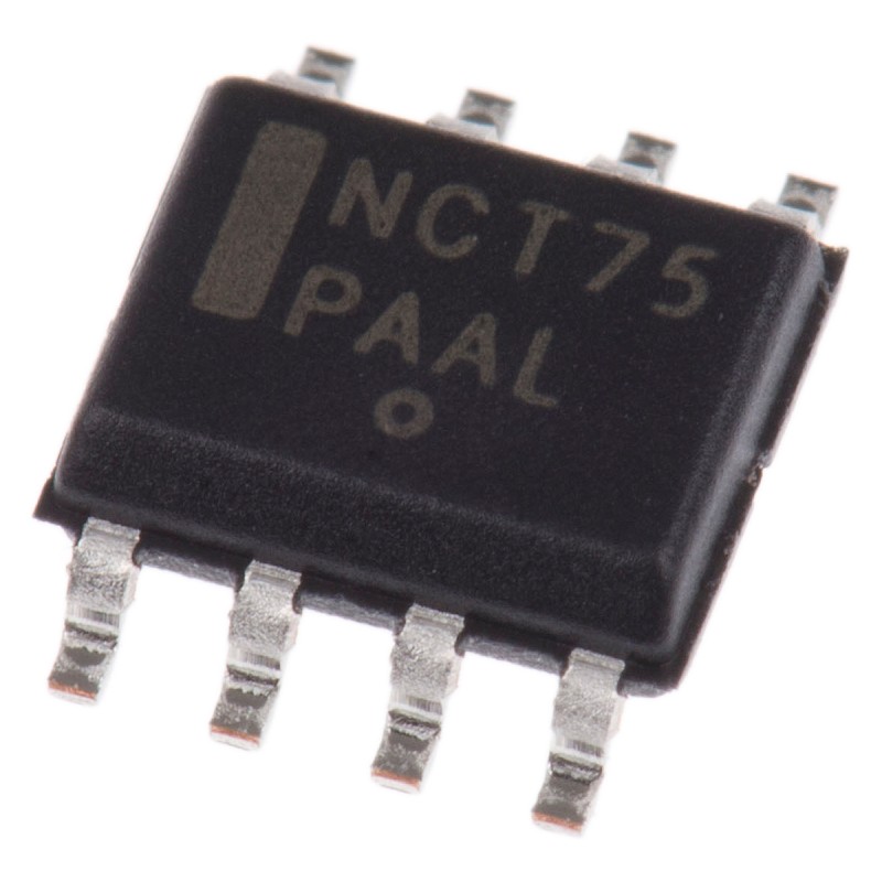 25 pcs - onsemi Temperature Sensor, Digital Output, Surface Mount, Serial-I2C, SMBus, ±1°C, 8 Pins