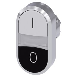 1 pcs - Siemens 3SU1051 Series Black, White Momentary Push Button Head, 22mm Cutout, IP66, IP67, IP69K