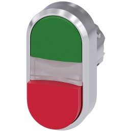 1 pcs - Siemens SIRIUS ACT Series Green, Red Momentary Push Button Head, 22mm Cutout, IP66, IP67, IP69K