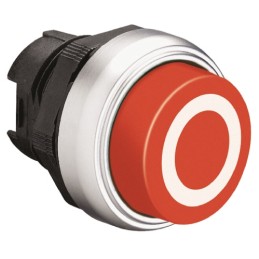 1 pcs - Lovato Platinum Series Red Spring Return Push Button Head, 22mm Cutout, IP66, IP67, IP69K