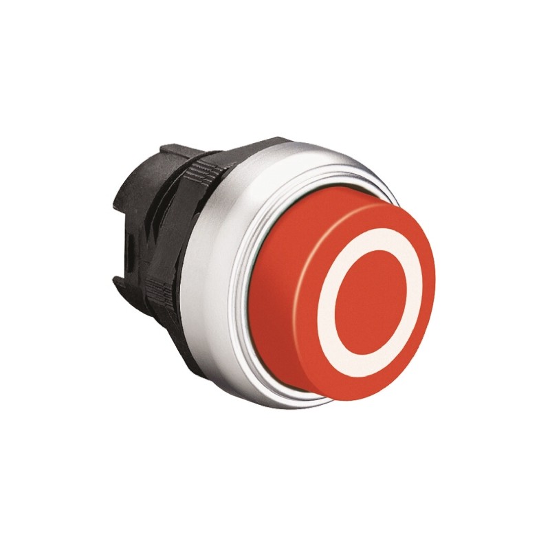 1 pcs - Lovato Platinum Series Red Spring Return Push Button Head, 22mm Cutout, IP66, IP67, IP69K