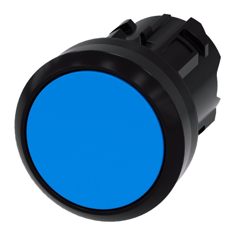 1 pcs - Siemens SIRIUS ACT Series Blue Momentary Push Button Head, 22mm Cutout, IP66, IP67, IP69K