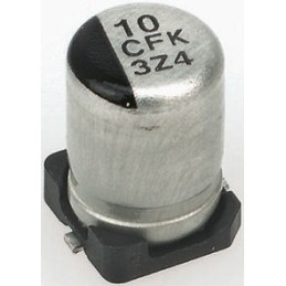 5 pcs - Panasonic 3300μF Aluminium Electrolytic Capacitor 6.3V dc, Surface Mount - EEEFK0J332AQ