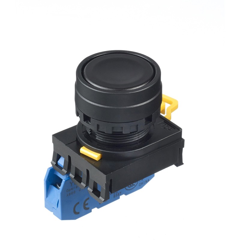 1 pcs - Idec YW Series Illuminated Push Button Complete Unit, Panel Mount, 22mm Cutout, SPST, IP65