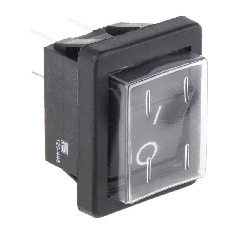 1 pcs - Arcolectric (Bulgin) Ltd DPST, On-Off Rocker Switch Panel Mount
