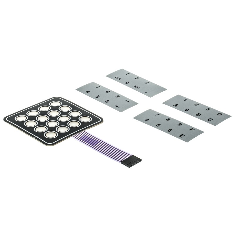 1 pcs - APEM 16 Key Membrane Keypad
