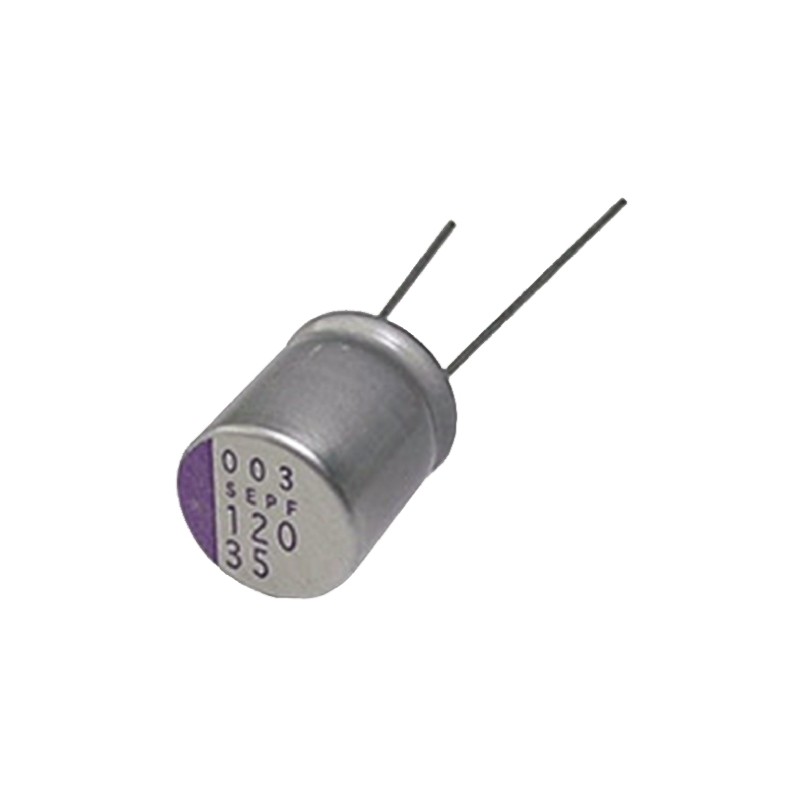 5 pcs - Panasonic 560μF Through Hole Polymer Capacitor, 4V dc