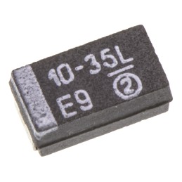 5 pcs - Vishay 10μF MnO2 Tantalum Capacitor 35V dc, TR3 Series
