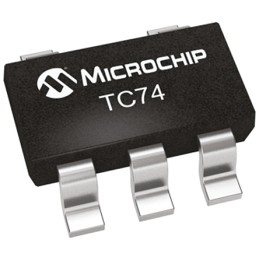 25 pcs - Microchip Temperature Sensor, Digital Output, Surface Mount, Serial-I2C, SMBus, ±3°C, 5 Pins