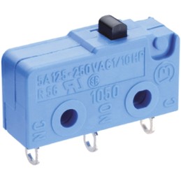 1 pcs - Marquardt Plunger Micro Switch, Solder Terminal, 5 A @ 250 V ac, SP-CO, IP00, IP40