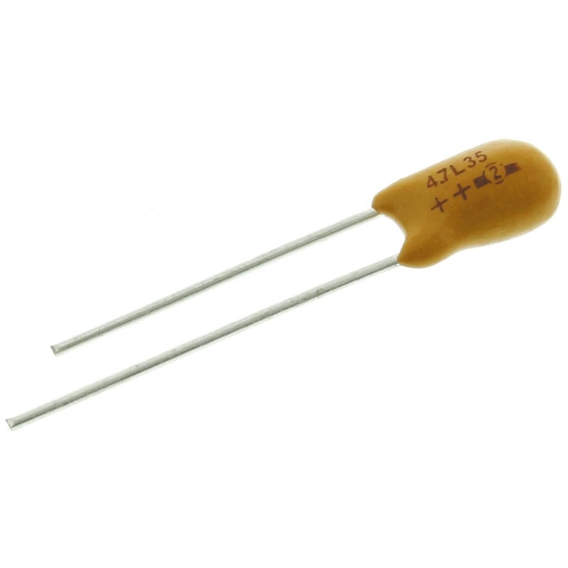 5 pcs - Vishay 4.7μF MnO2 Tantalum Capacitor 35V dc, 489D Series