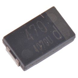 5 pcs - Panasonic 470μF Surface Mount Polymer Capacitor, 2V dc