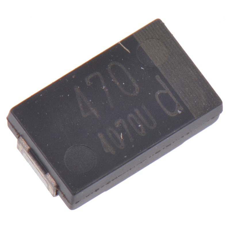 5 pcs - Panasonic 470μF Surface Mount Polymer Capacitor, 2V dc