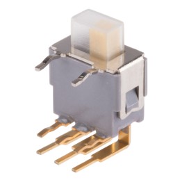 1 pcs - RS PRO IP67 PCB Slide Switch DPDT Latching 400 mA @ 20 V Side