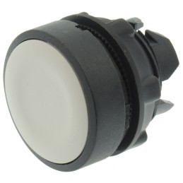1 pcs - Schneider Electric Harmony XB5 Series White Spring Return Push Button Head, 22mm Cutout, IP66, IP67, IP69K