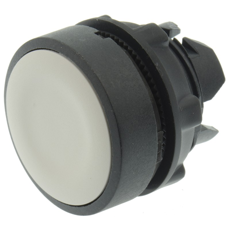 1 pcs - Schneider Electric Harmony XB5 Series White Spring Return Push Button Head, 22mm Cutout, IP66, IP67, IP69K