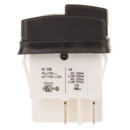1 pcs - Molveno Illuminated Push Button Switch, Latching, Panel Mount, DPDT, Red LED, 125/250V ac, IP54, IP55