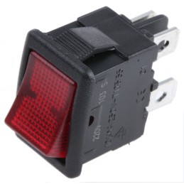 1 pcs - ZF Illuminated DPST, On-None-Off Rocker Switch Panel Mount