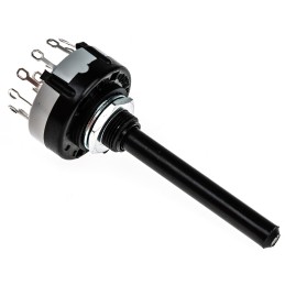 1 pcs - Lorlin, 3 Position 4PST Rotary Switch, 150 mA@ 250 V ac, Solder Tab