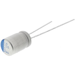 5 pcs - Nichicon 100μF Through Hole Polymer Capacitor, 16V dc