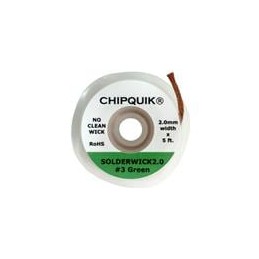 10 pcs : SOLDERWICK2.0 - Desoldering Braid / Solder Removal 2.0mm Solder Wick (3 Green) - No Clean