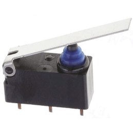1 pcs - Omron Long Hinge Lever Micro Switch, PCB Terminal, 2 A @ 12 V dc, SPDT, IP67