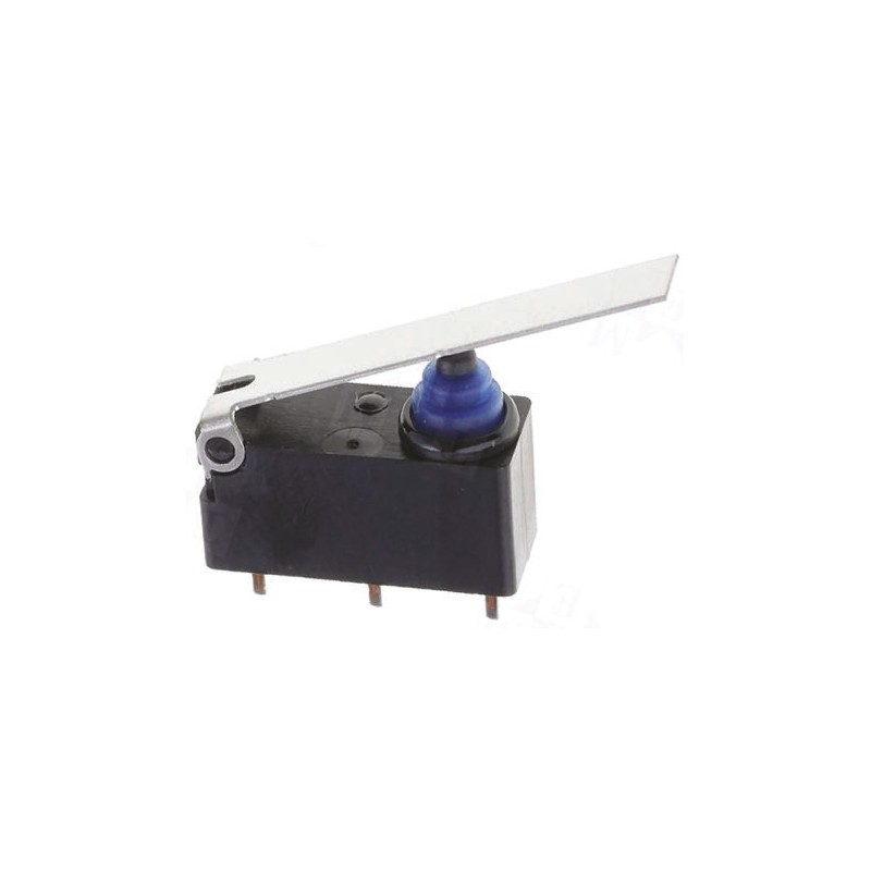 1 pcs - Omron Long Hinge Lever Micro Switch, PCB Terminal, 2 A @ 12 V dc, SPDT, IP67