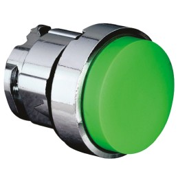 1 pcs - Schneider Electric Harmony XB4 Series Green Spring Return Push Button Head, 22mm Cutout, IP66, IP67, IP69K