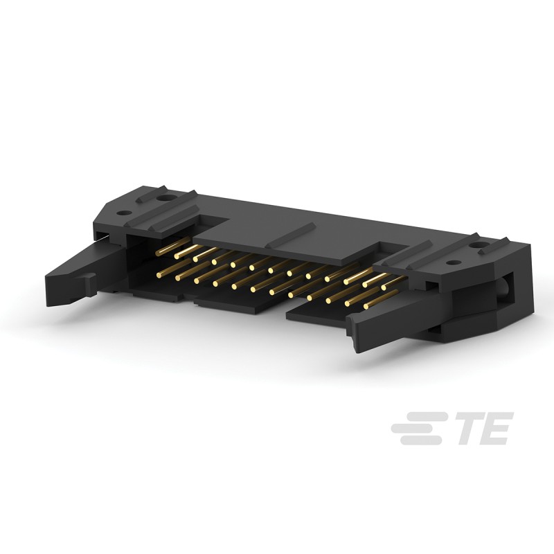 1 pcs - TE Connectivity AMP-LATCH Series Straight Through Hole PCB Header, 26 Contact(s), 2.54mm Pitch, 2 Row(s), Shrouded
